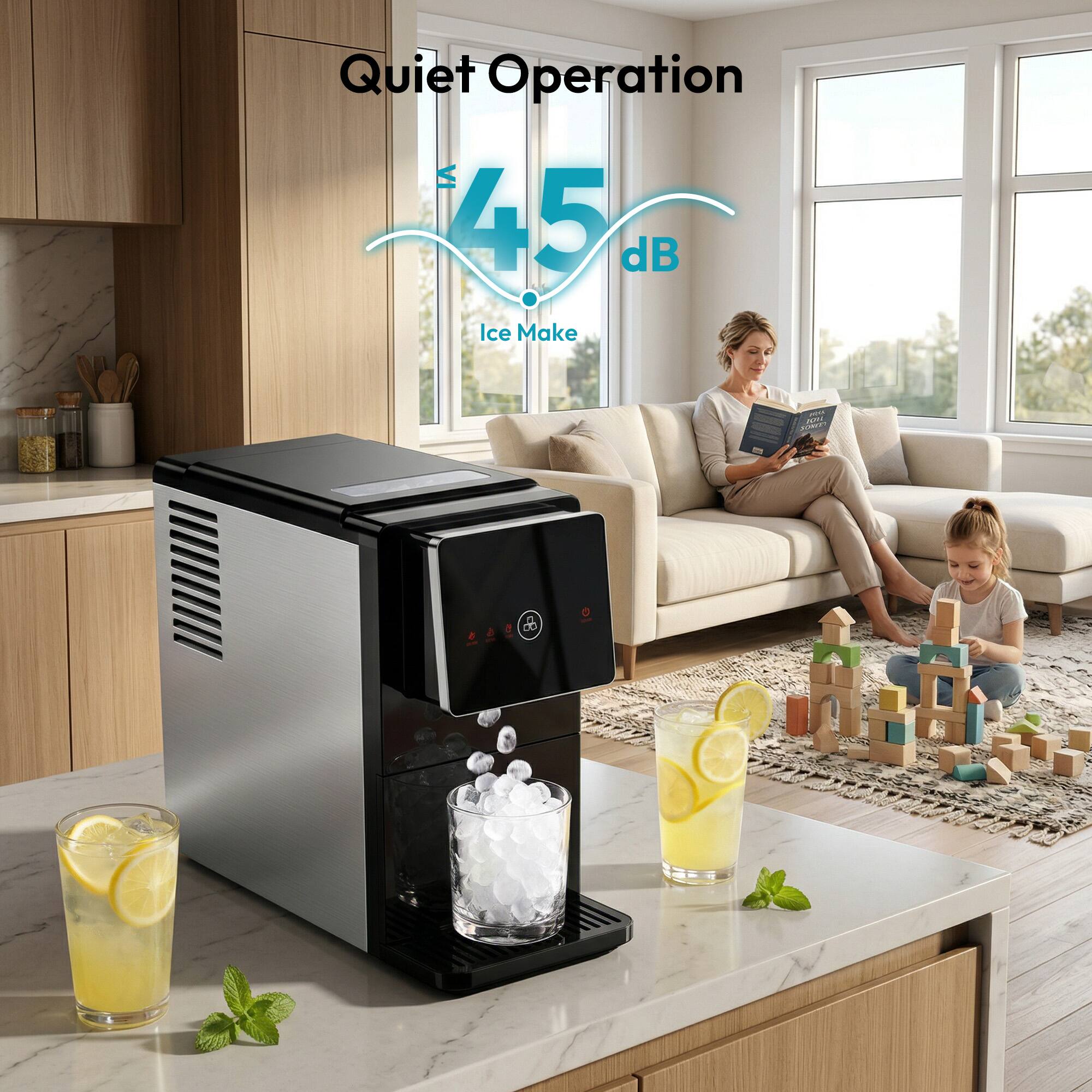 Quiet Operation  
45 dB  
Ice Make
