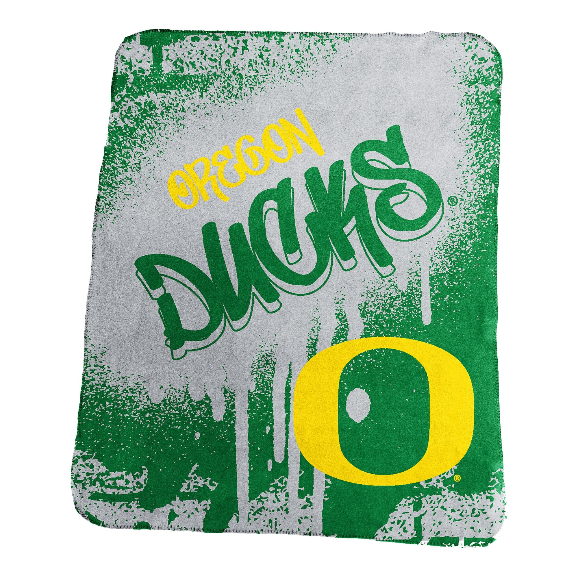 Logo Brands - Oregon Ducks 50" x 60" Classic Graffiti Fleece Throw Blanket - Green