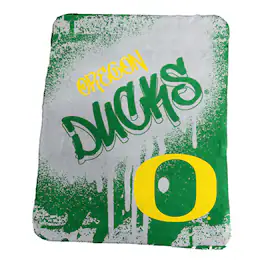 Logo Brands - Oregon Ducks 50" x 60" Classic Graffiti Fleece Throw Blanket - Green