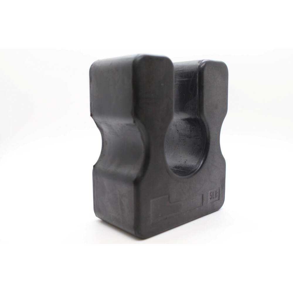 Alt View 3. Power Systems - Machine Add-On Weight – 5 lb Rubber-Coated U-Shaped Plate for Selectorized Machines - Black.