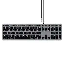 Satechi - Slim W3 Wired Backlit Keyboard - Space Gray