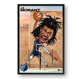 Sporticulture - Ja Morant Memphis Grizzlies Framed 27" x 39" Player Caricature Art - Multicolor