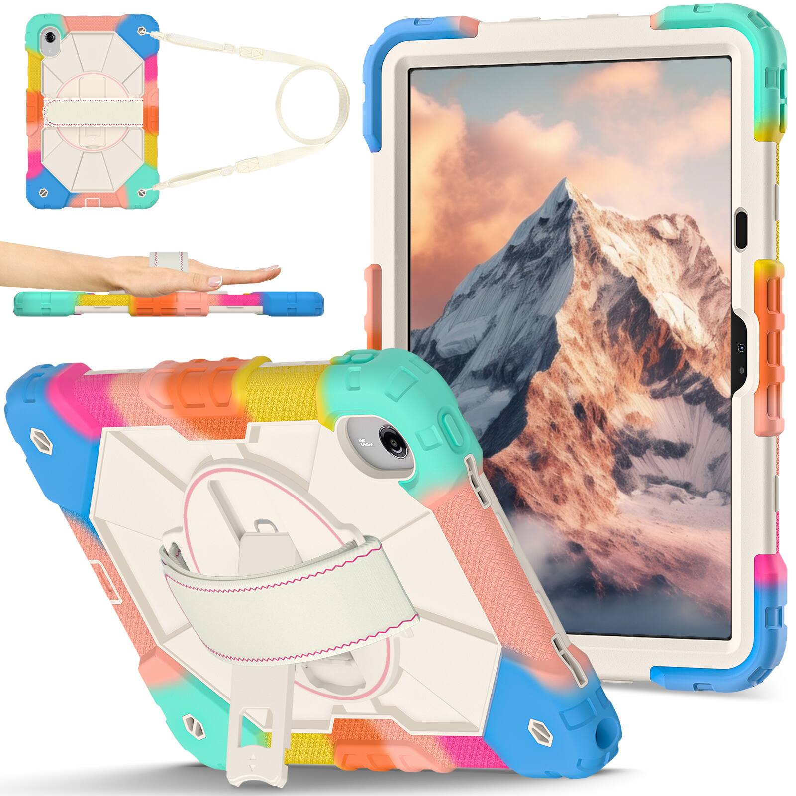 Dteck For Lenovo Idea Tab 11 2025/K11 2nd Gen Kickstand 360° Rotating ...