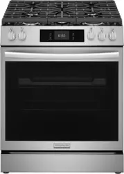 Frigidaire - Gallery 6.0 Cu. Ft. Slide-In Gas Range with Stone-Baked Pizza and 15+ Ways to Cook - Stainless Steel - Front_Zoom