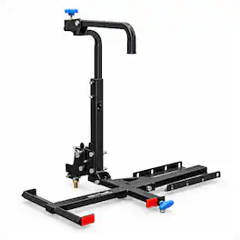 Silver Spring - Foldable Manual Wheelchair Carrier Platform with Hitch Ball Mount - Black