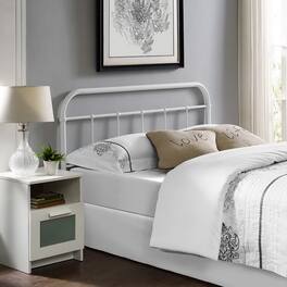 Serena Steel Headboard by Modway - White