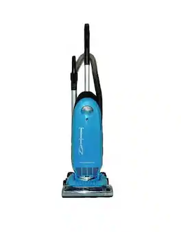 EnviroCare - Titan T3200 Upright Vacuum – Bagged HEPA Media, 12 A Motor, On-Board Tools, 30′ Cord, Headlight (White/ - Blue
