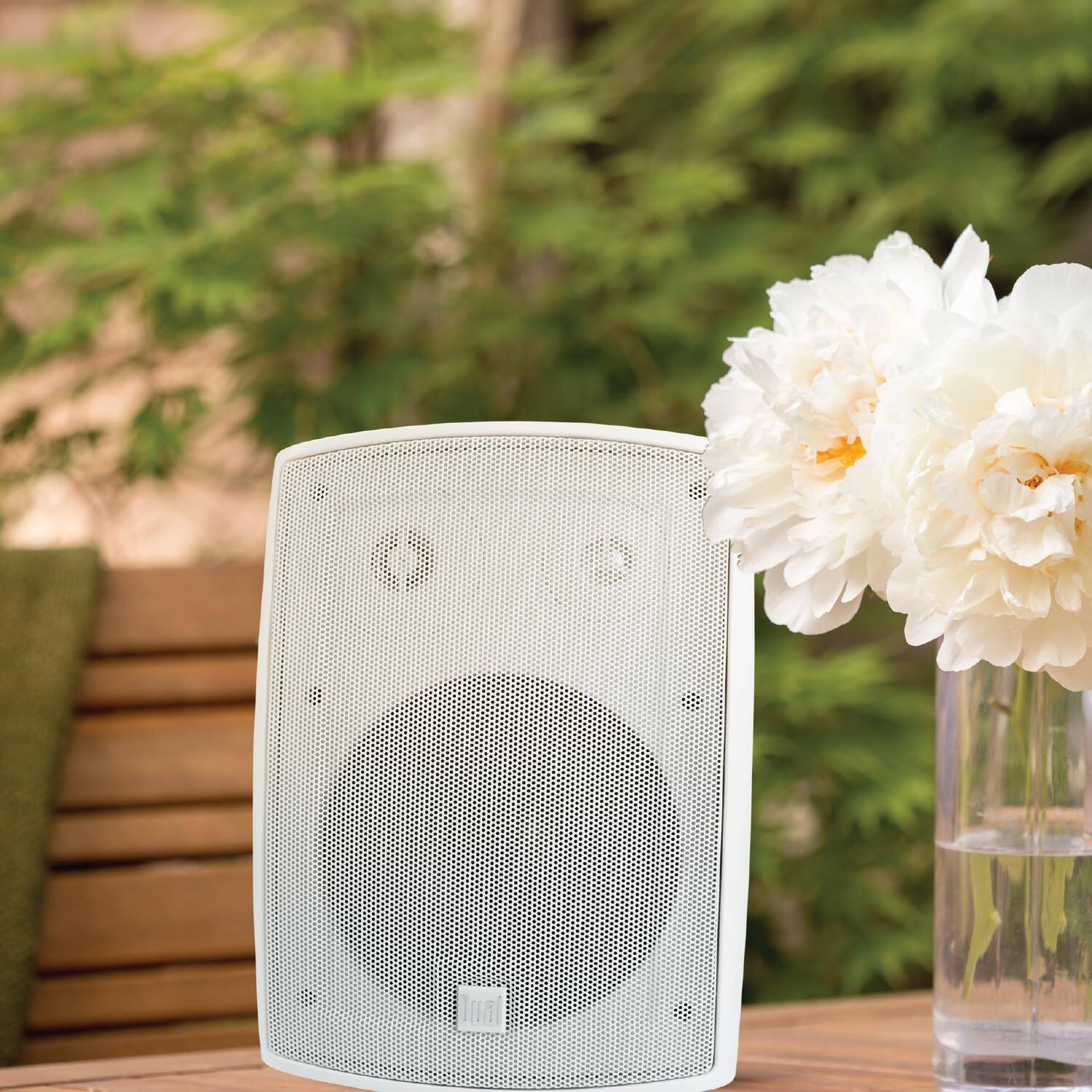 Alt View 1. Dual - Dual LU63PW 6.5" 3-Way Wired Outdoor/Indoor Speakers | Weather-Resistant | Home, Pool, Patio, Garage | White - White.