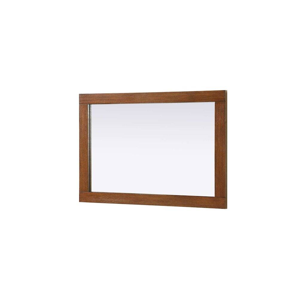 Back. Elegant Kitchen and Bath - Noah Wooden Rectangle Mirror 22 x 32 in Brandy Walnut - Brandy Walnut.