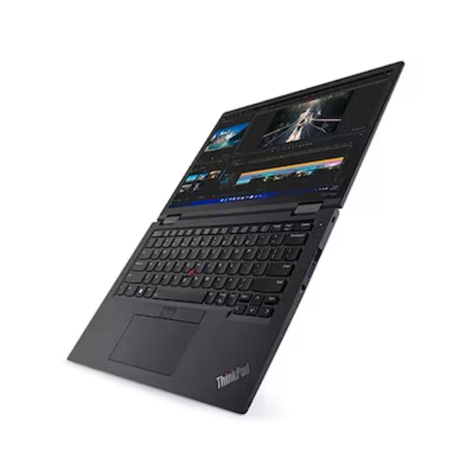 Alt View 3. Lenovo - ThinkPad X13 Yoga Gen 3 13.3" WUXGA Touch Intel Core i5-1245U 1.60 GHz up to 4.40 GHz 16GB 256 GB SSD Windows 11 Pro - Black.