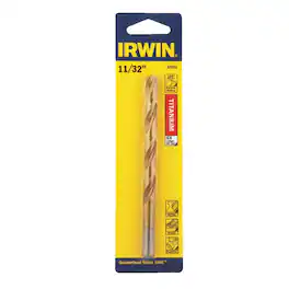 Irwin - 11/32 X 4 3/4 L High Speed Steel Drill Bit Straight Shank 1 pc