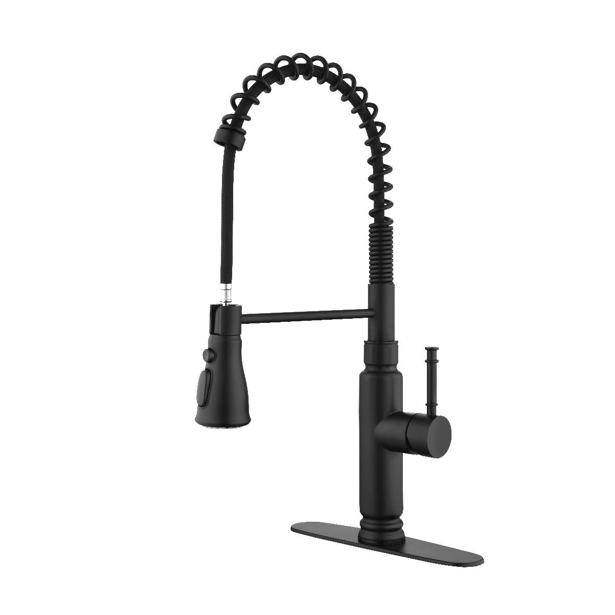 Ropilly Single Handle Pull Down Kitchen Faucet, Spring Kitchen Sink ...