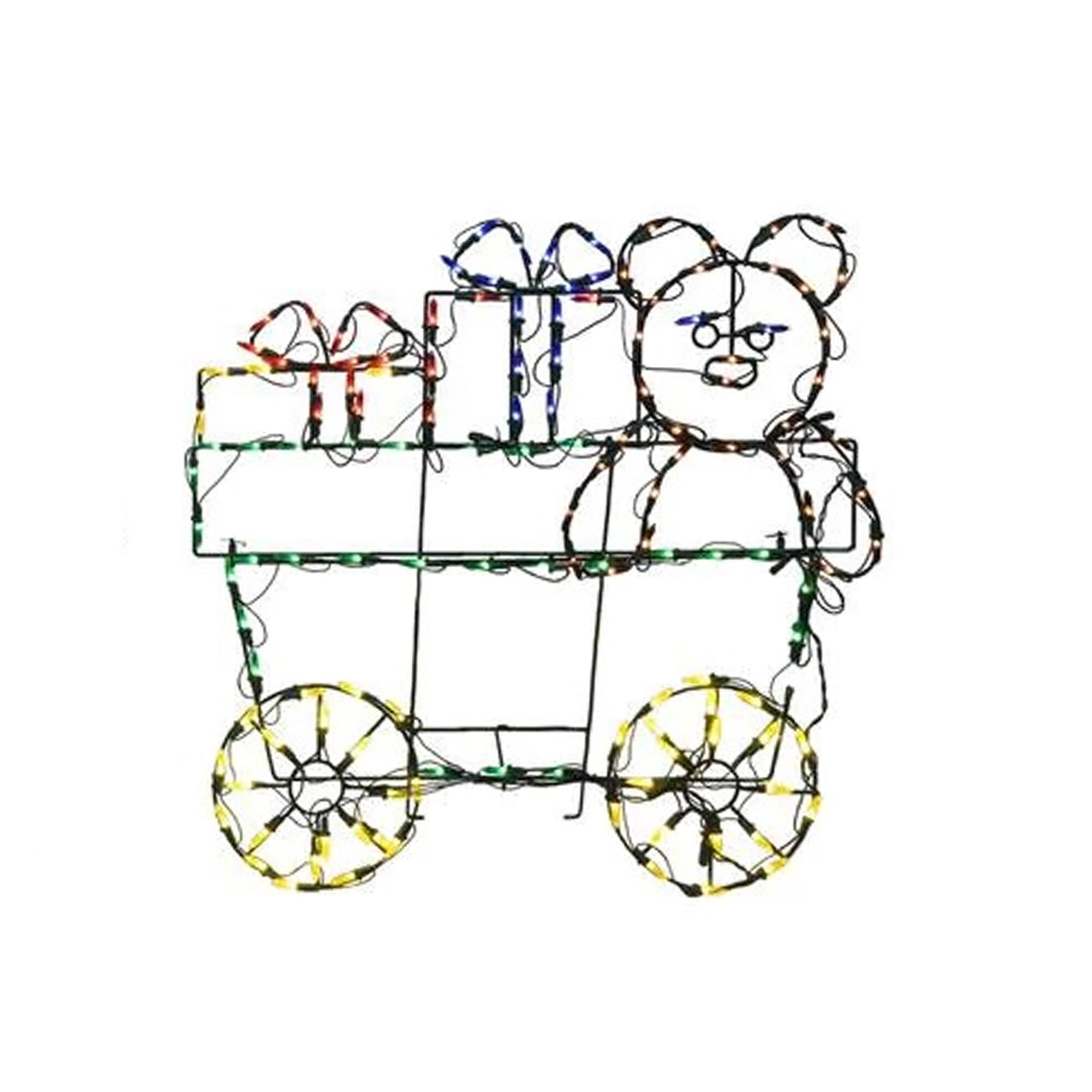 Alt View 4. ProductWorks - ProductWorks 60" Pro-Line LED Animation Holiday Train Set Christmas Yard Decor - Multi-colored.