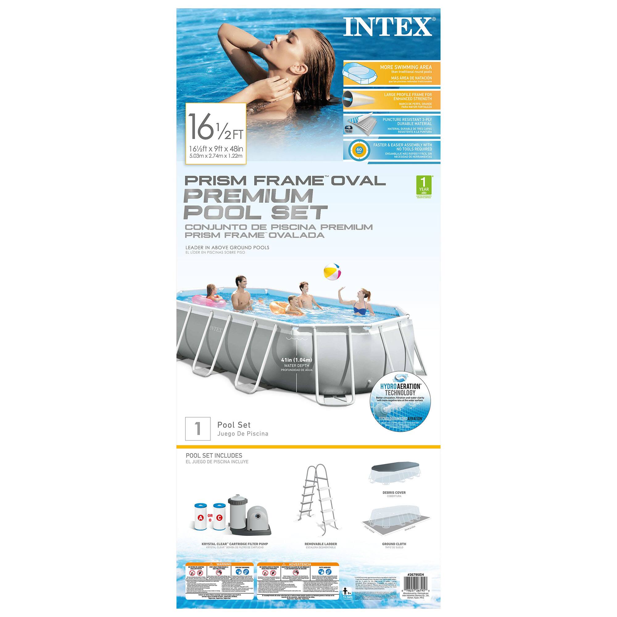 Alt View 20. Intex - 18' x 48" Inflatable Round Above Ground Pool Set.