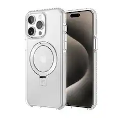Front. Mybat Pro - MyBat Pro Lure Series Case with MagSafe Kickstand Ring for Apple iPhone 15 Pro (6.1) - White - White.