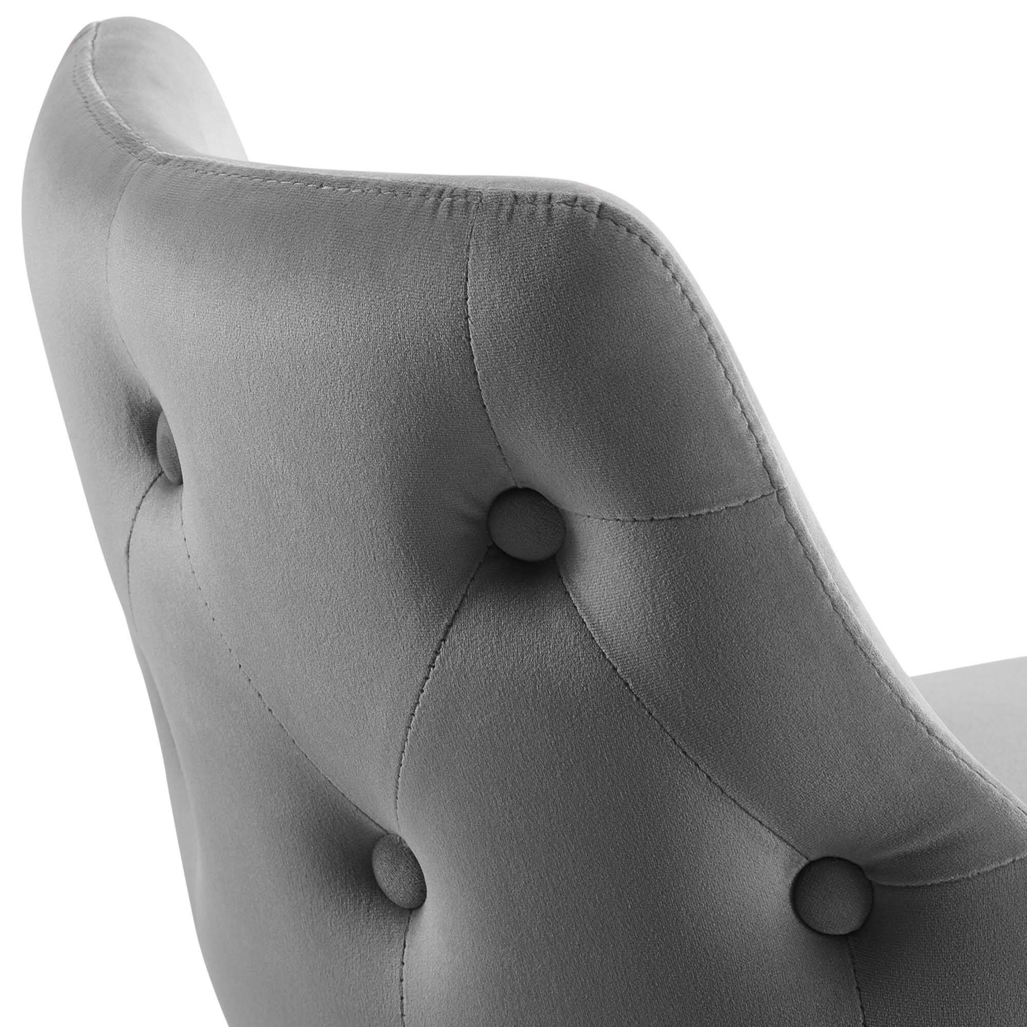 Alt View 4. Modway - Adorn Performance Velvet Counter Stool by Modway - Gray.