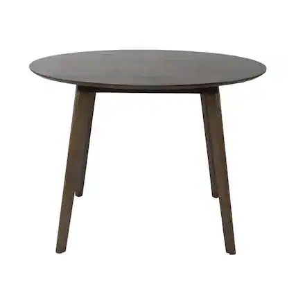 Front. Starlight Canyon Home - Round Dining Table with Drop Leaves – Small Round Kitchen Table in Brown - Brown.
