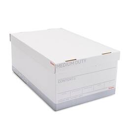 Staples - Medium Duty File Box, Lift Off Lid, Legal, 12/Carton (TR59217) - White/Gray