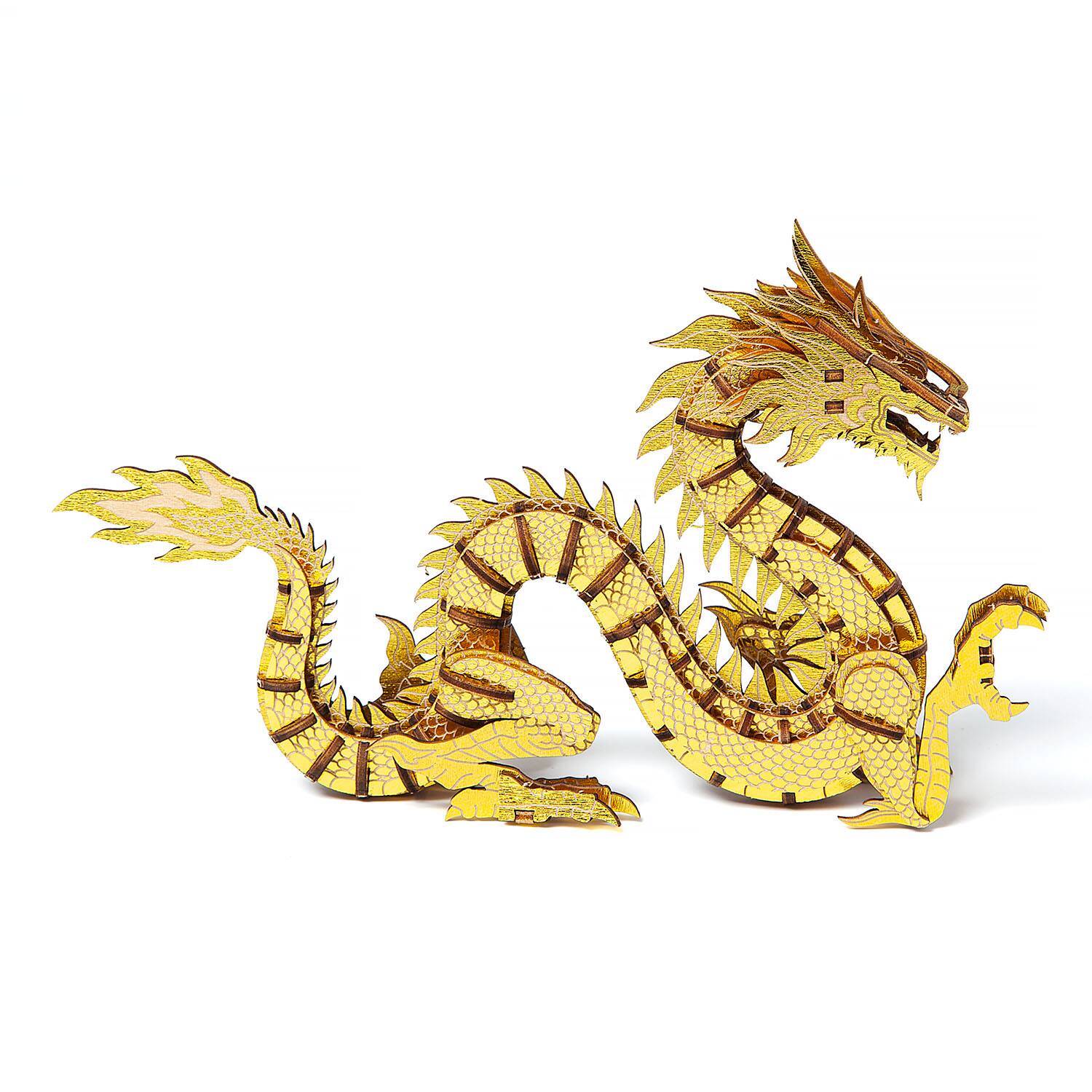 Angle. 3D Puzzle - 3D DIY Puzzle: Dragon Wa-Gu-Mi Color Version - 71pcs.