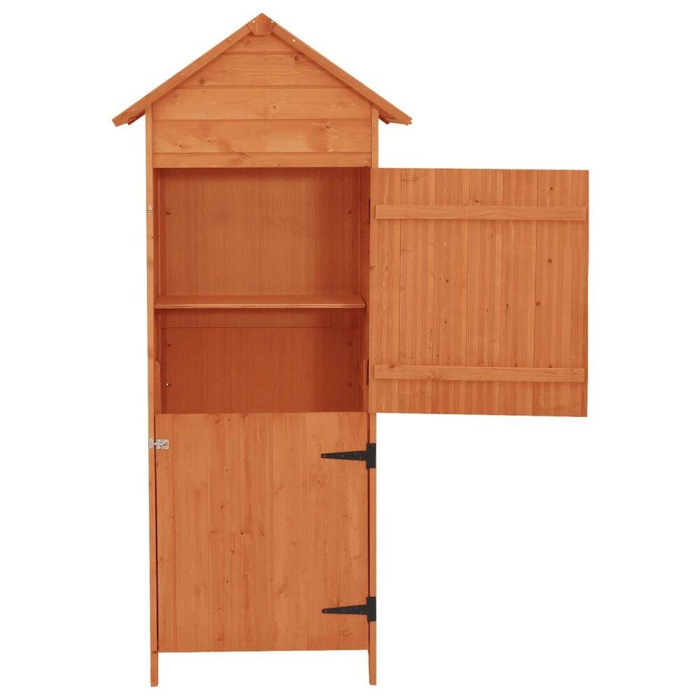 Left. vidaXL - Outdoor Cabinet Wood - Brown.