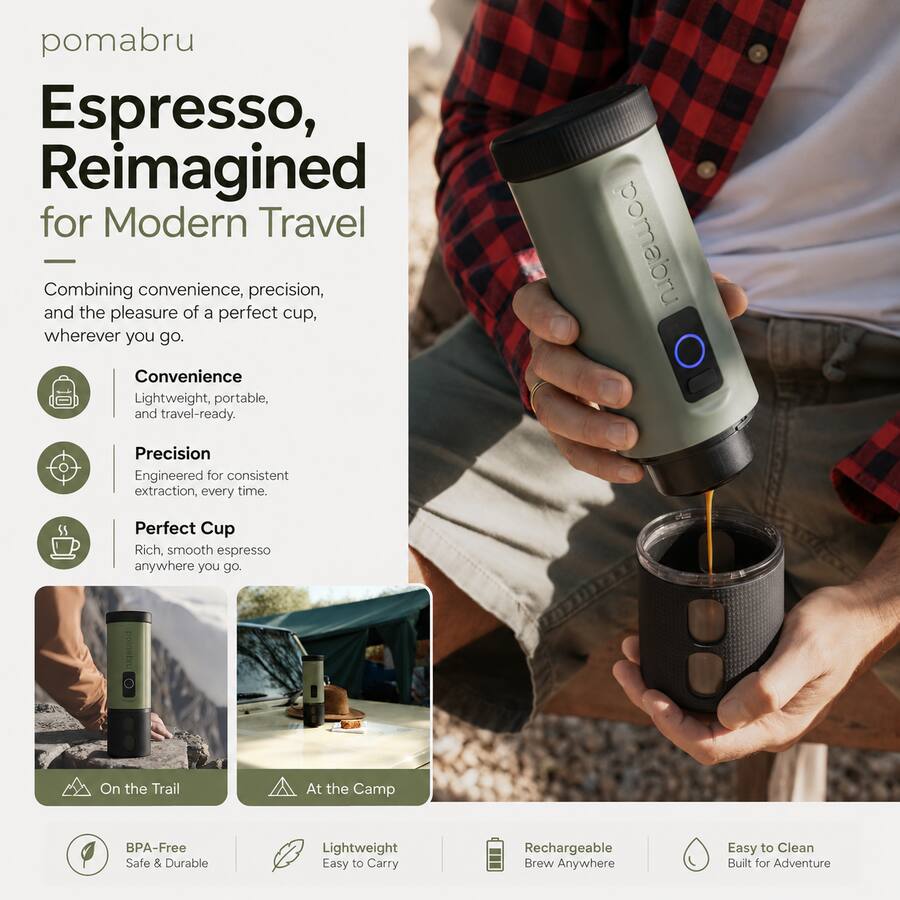 Delicate Coffee Machine Pomabru Portable Espresso Machine Green - Best Buy