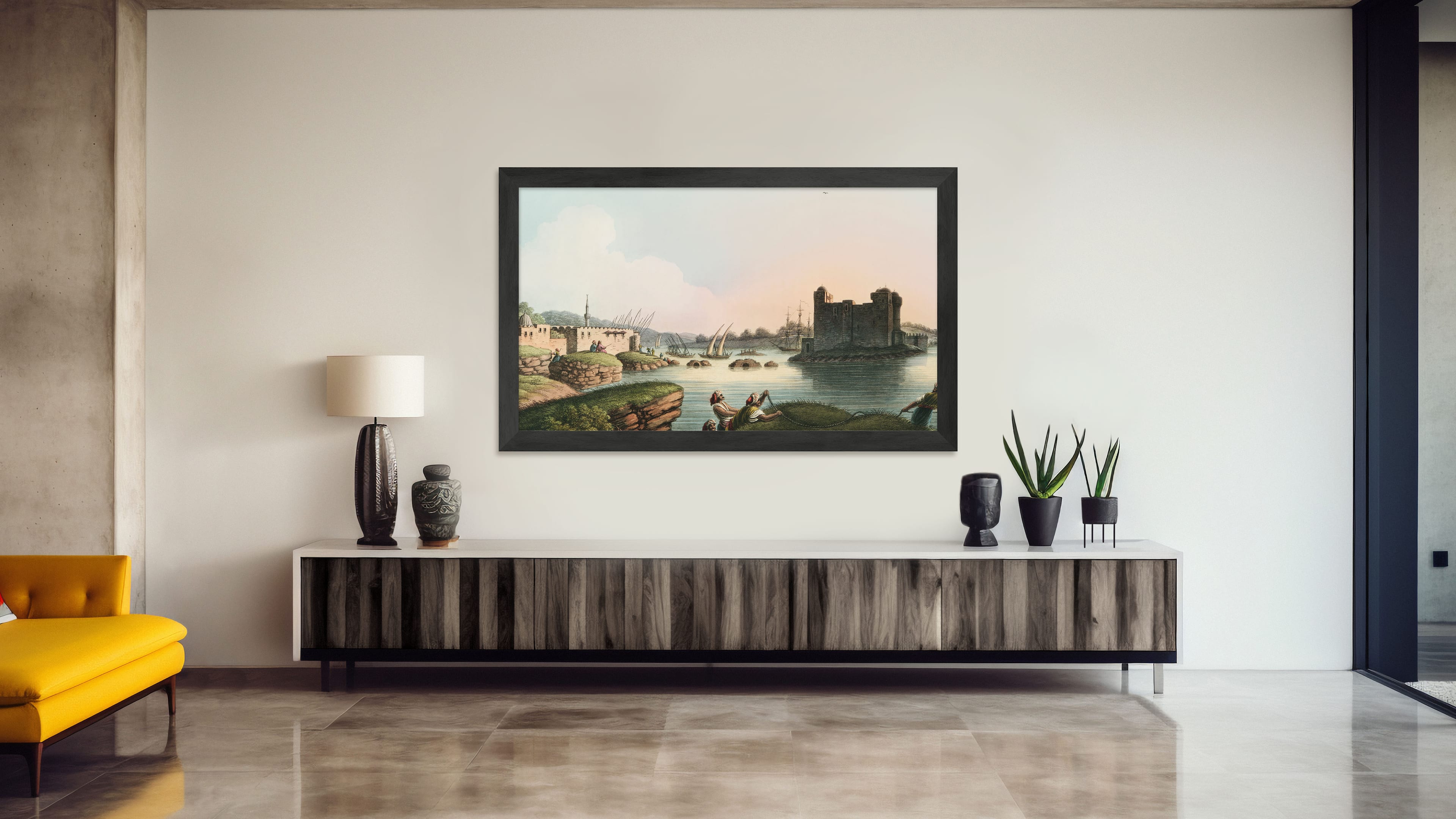 Alt View 14. Deco TV Frames - 50" Slim Bezel for Samsung The Frame TV - Museum Espresso.