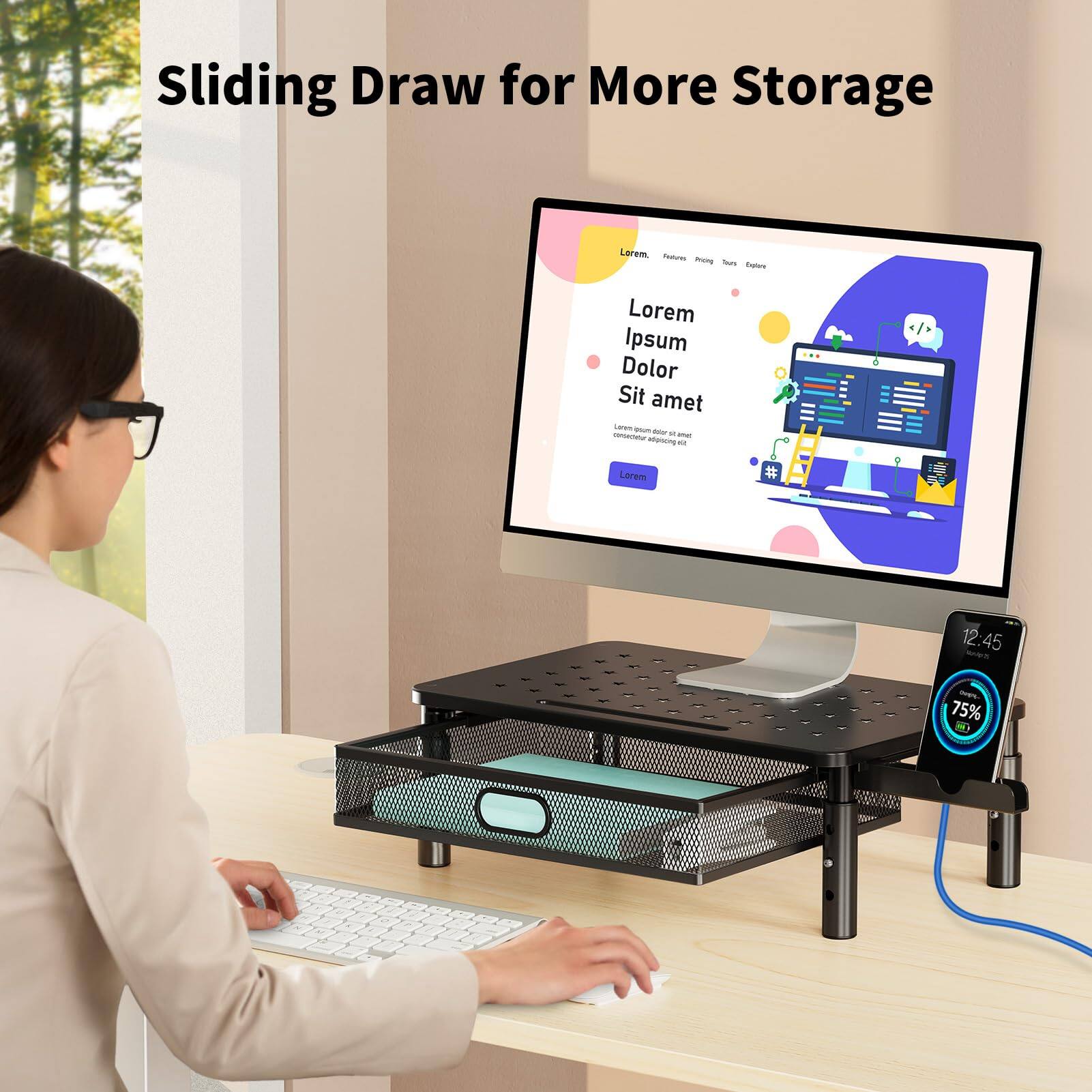 Sliding Draw for More Storage

Lorem Ipsum Dolor Sit amet

12:45

75%