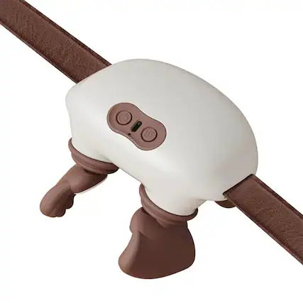 Front. Cubilan - Bionic Kneading Neck Shoulder Massager Wireless Trapezius Muscle Relaxation Pillow - Brown.