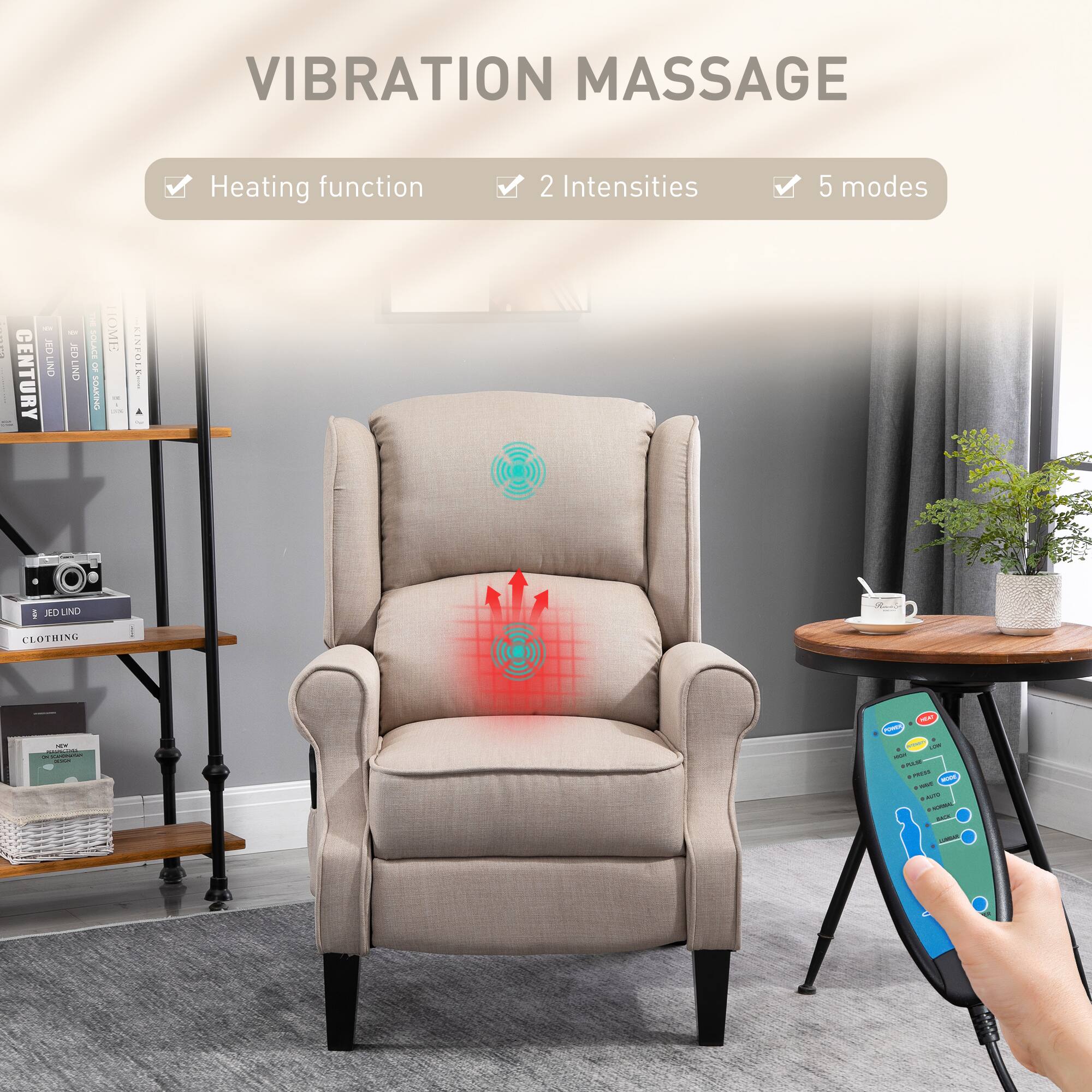 Vibration Massage  
Heating function  
2 Intensities  
5 modes  

CENTURY LIND  
ED ONI  
SOAKING TOME  
KINFOLK  
JEDUND CLOTHING
