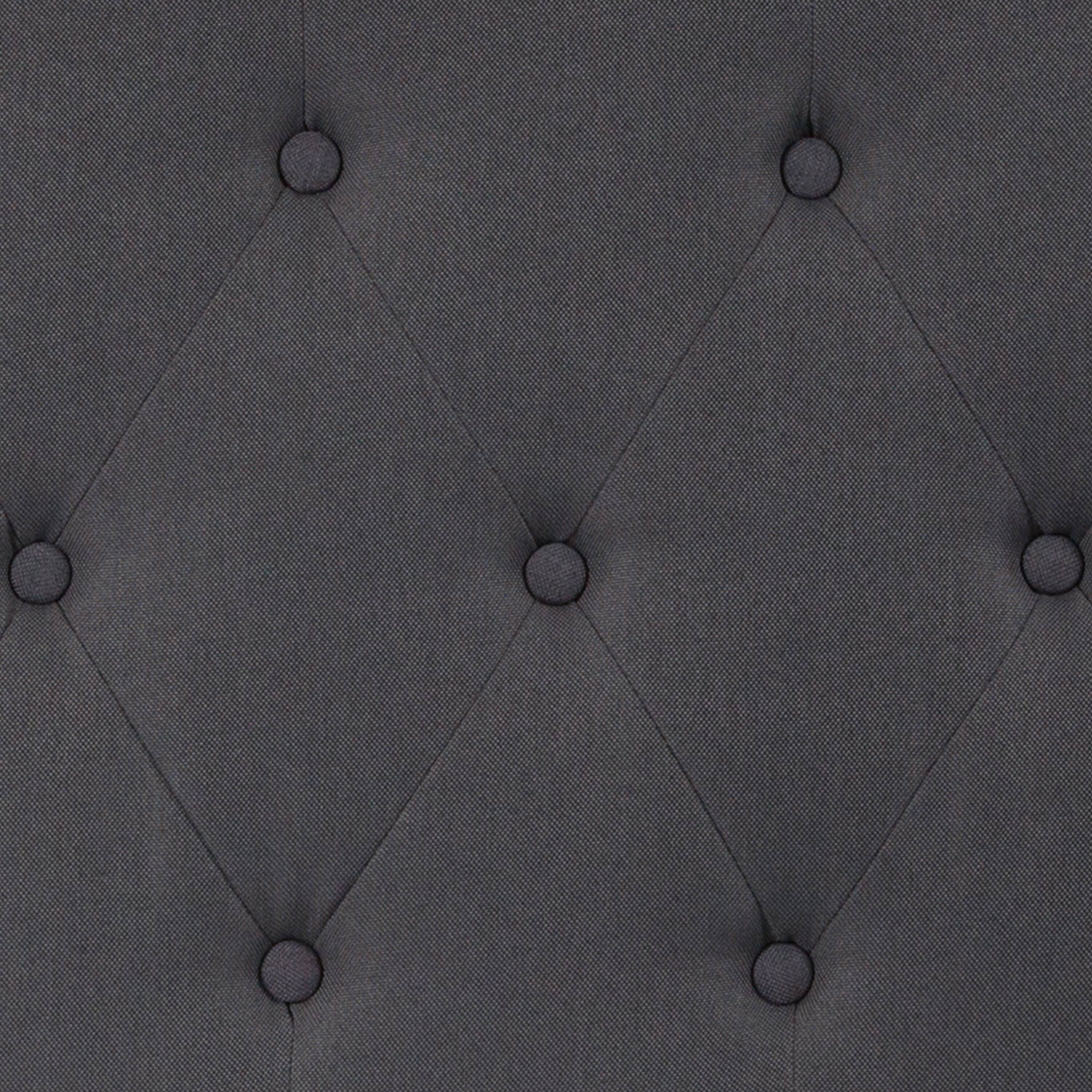 Alt View 8. Emma + Oliver - Arched Button Tufted Upholstered Headboard - Dark Gray.