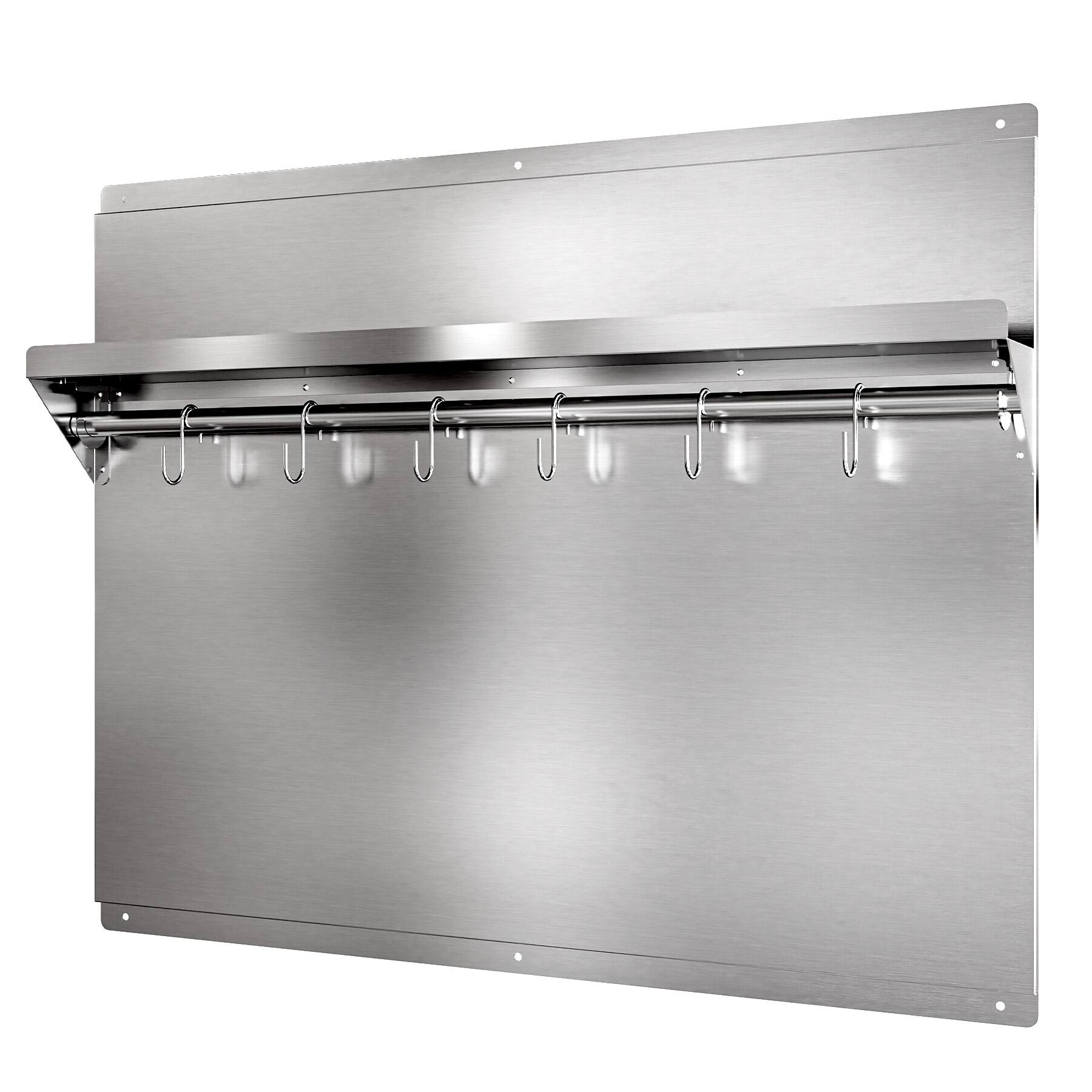 Angle. Onefly - 30x24 Kitchen Backsplash for 30" Range - Stainless Steel - stainless steel.
