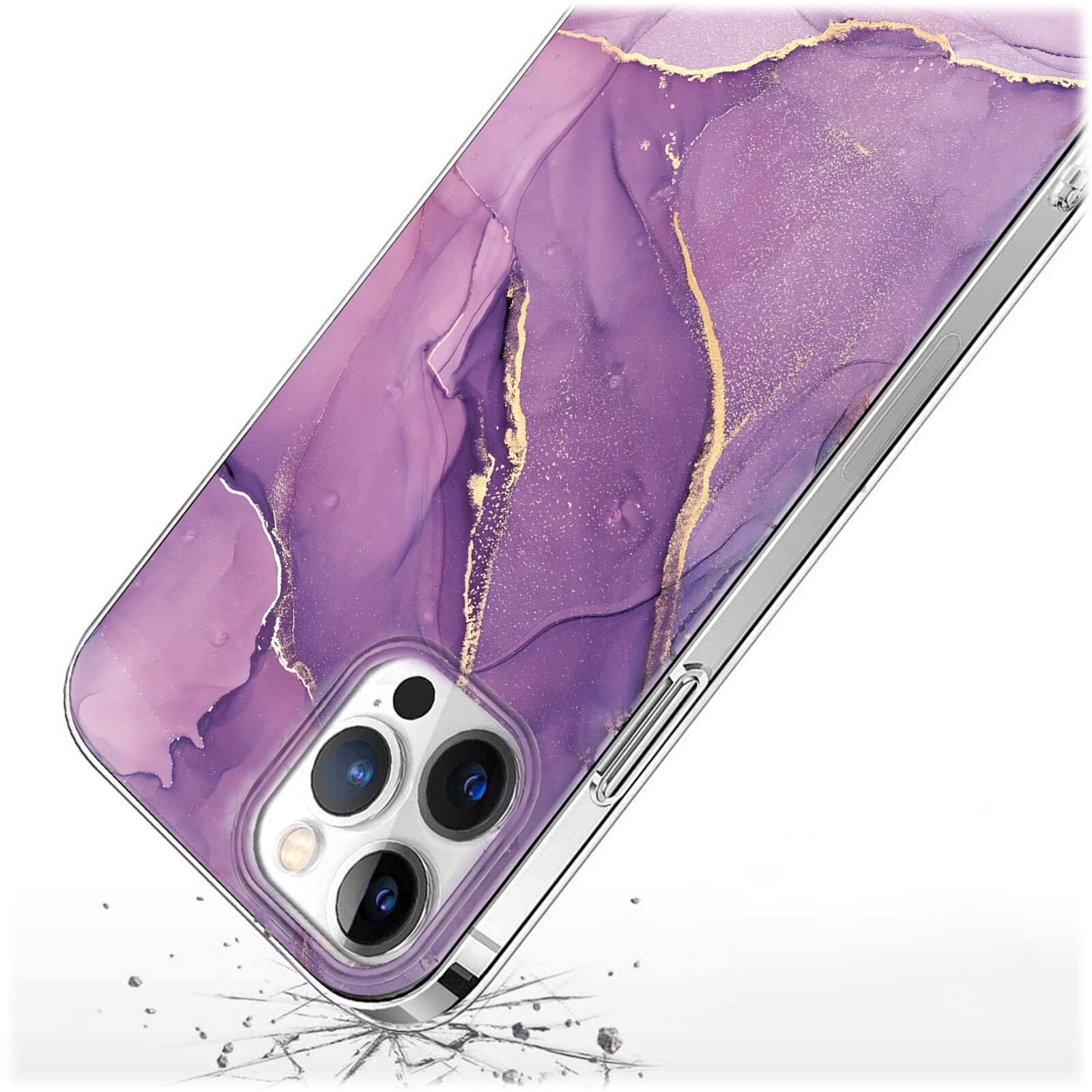 Alt View 14. SaharaCase - Marble Series Case for Apple iPhone 14 Plus - Purple Marble.