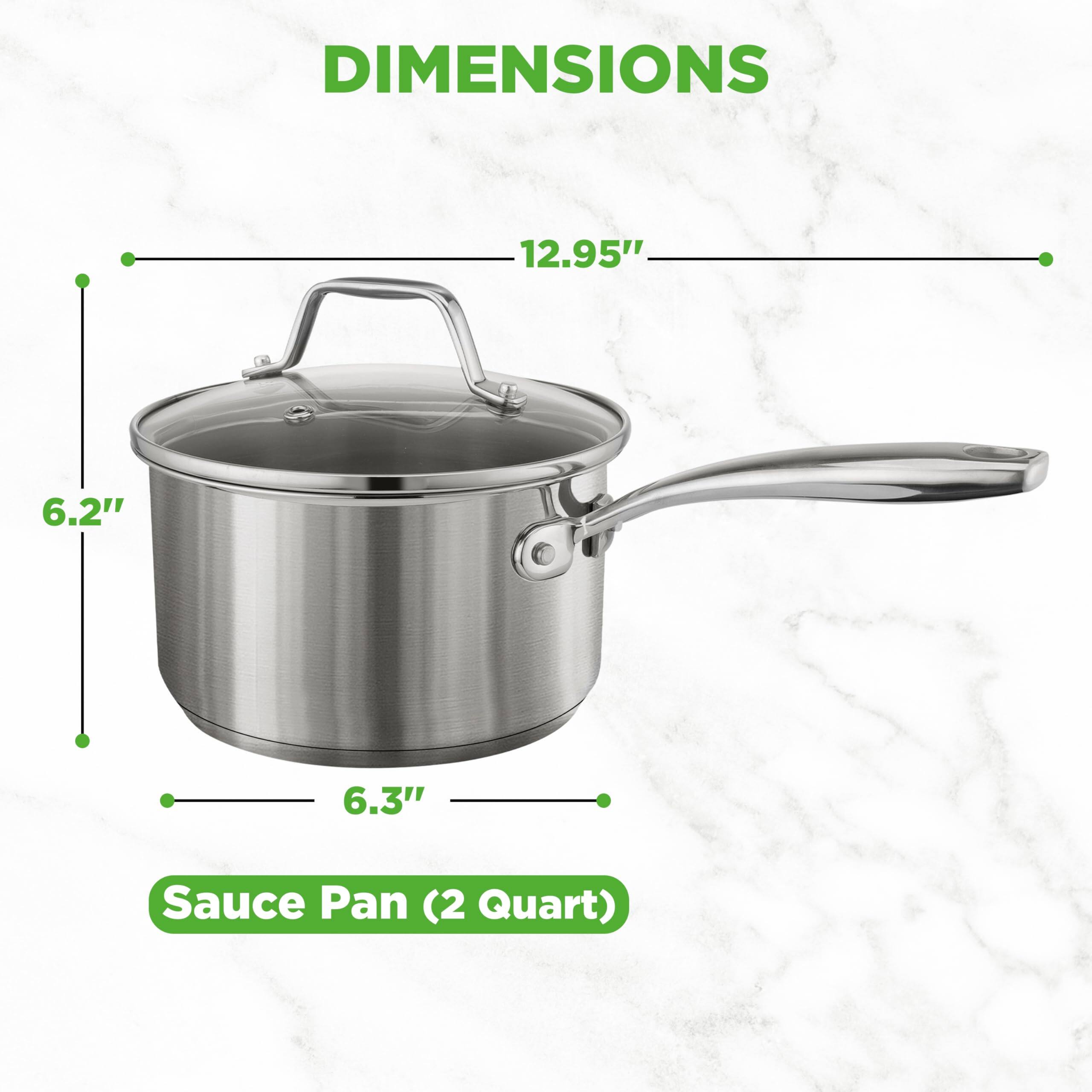 DIMENSIONS  
12.95" 6.2" 6.3"  
Sauce Pan (2 Quart)