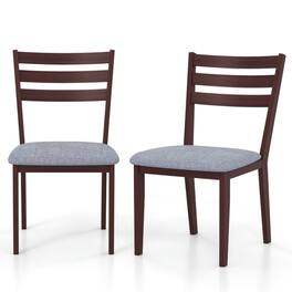 Kadyn - Dining Chairs, Kitchen Chairs Trattoria Chairs,Set of 2 Upholstered Armless Kitchen Chair with Solid Rubber Wood Frame - Gray