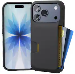 Smartish - iPhone 17 Pro Wallet Case - Wallet Slayer Vol 1 - Slim Grip Card Holder Cover - Black Tie Affair