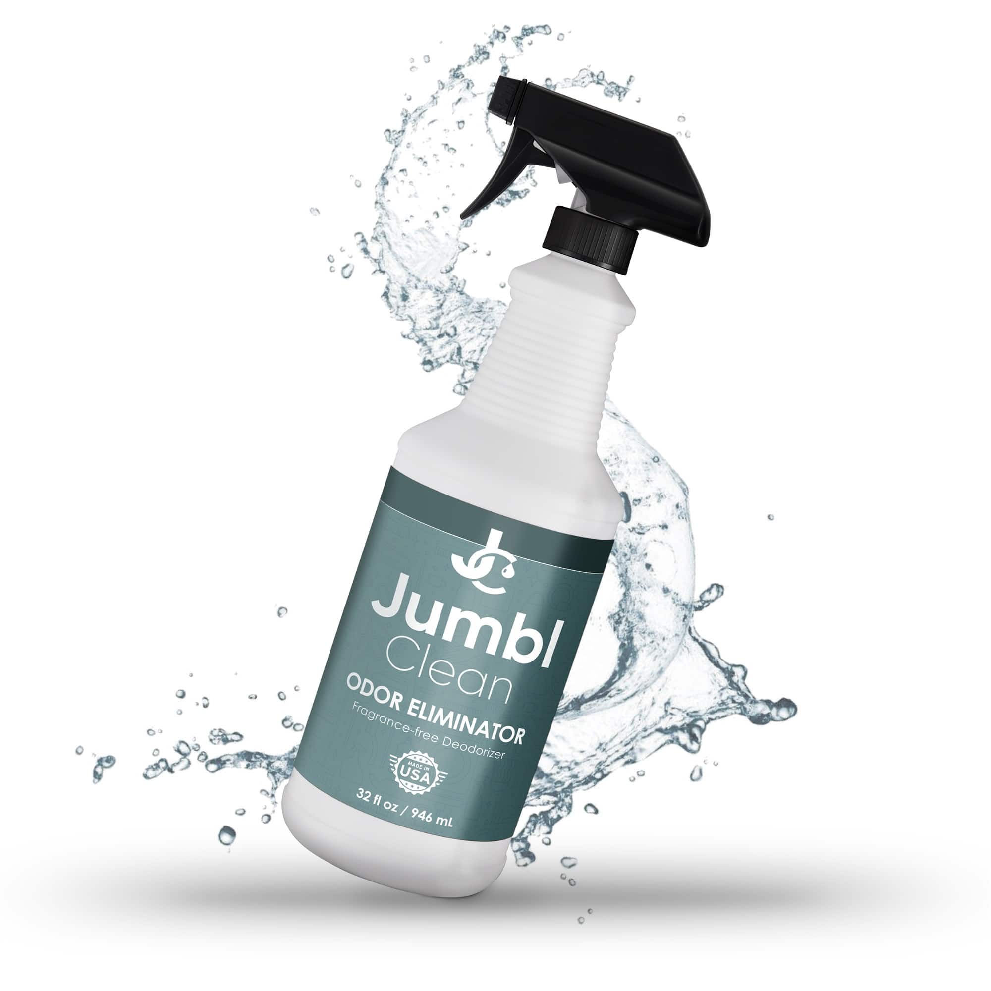 Jumbl Pets - Clean Odor Eliminator Multipurpose Fragrance-Free Deodorizer & Room Spray, Natural Non-Toxic Surface & Air Freshener - Clear