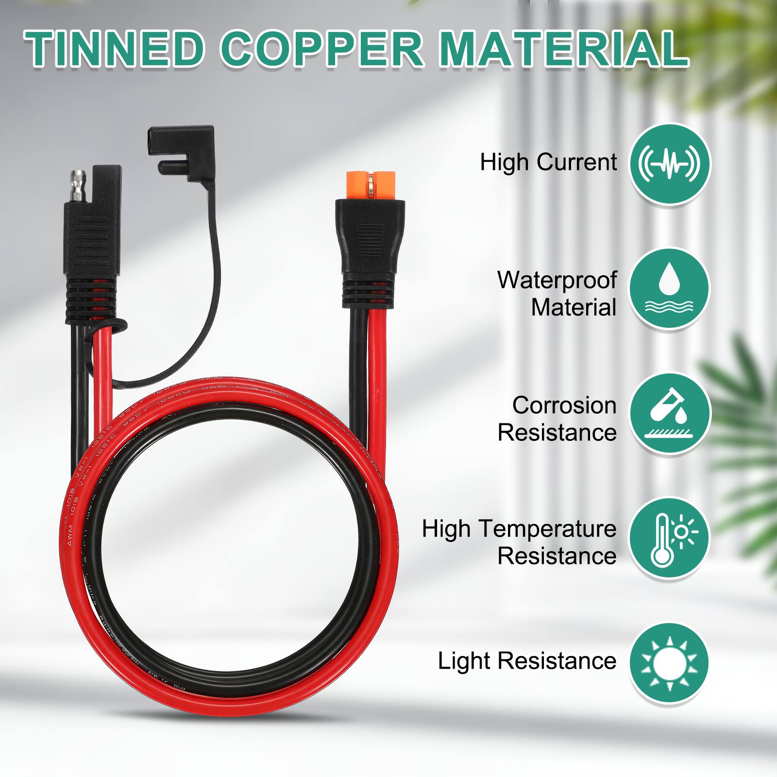 TINNED COPPER MATERIAL

- High Current
- Waterproof Material
- Corrosion Resistance
- High Temperature Resistance
- Light Resistance