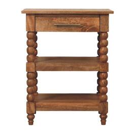 Artisan Furniture - Solid WoodBarley Twist Side Table - Brown