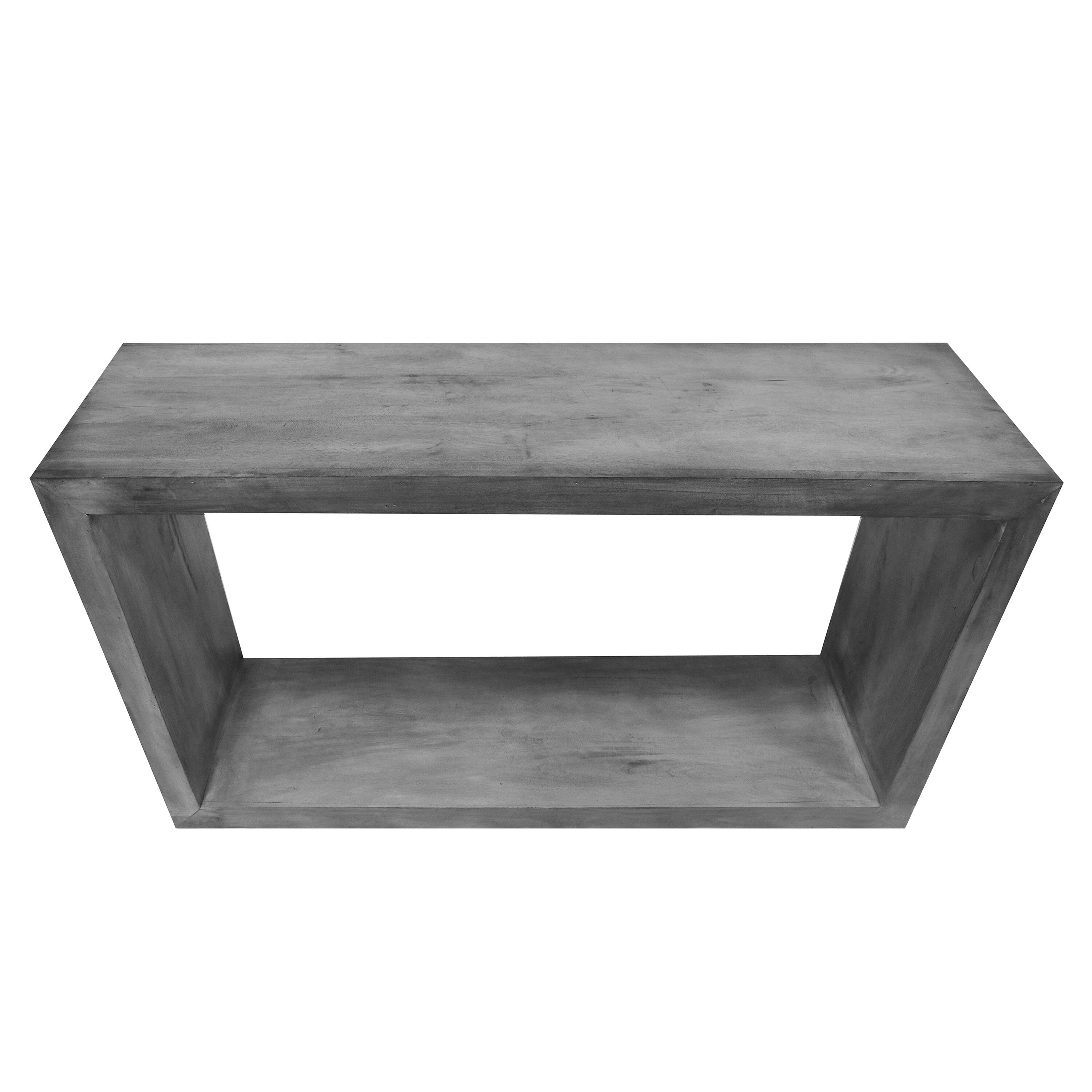 Alt View 2. Manhattan Lane - Keli 52 Inch Cube Shape Wooden Console Table with Open Bottom Shelf - Gray.