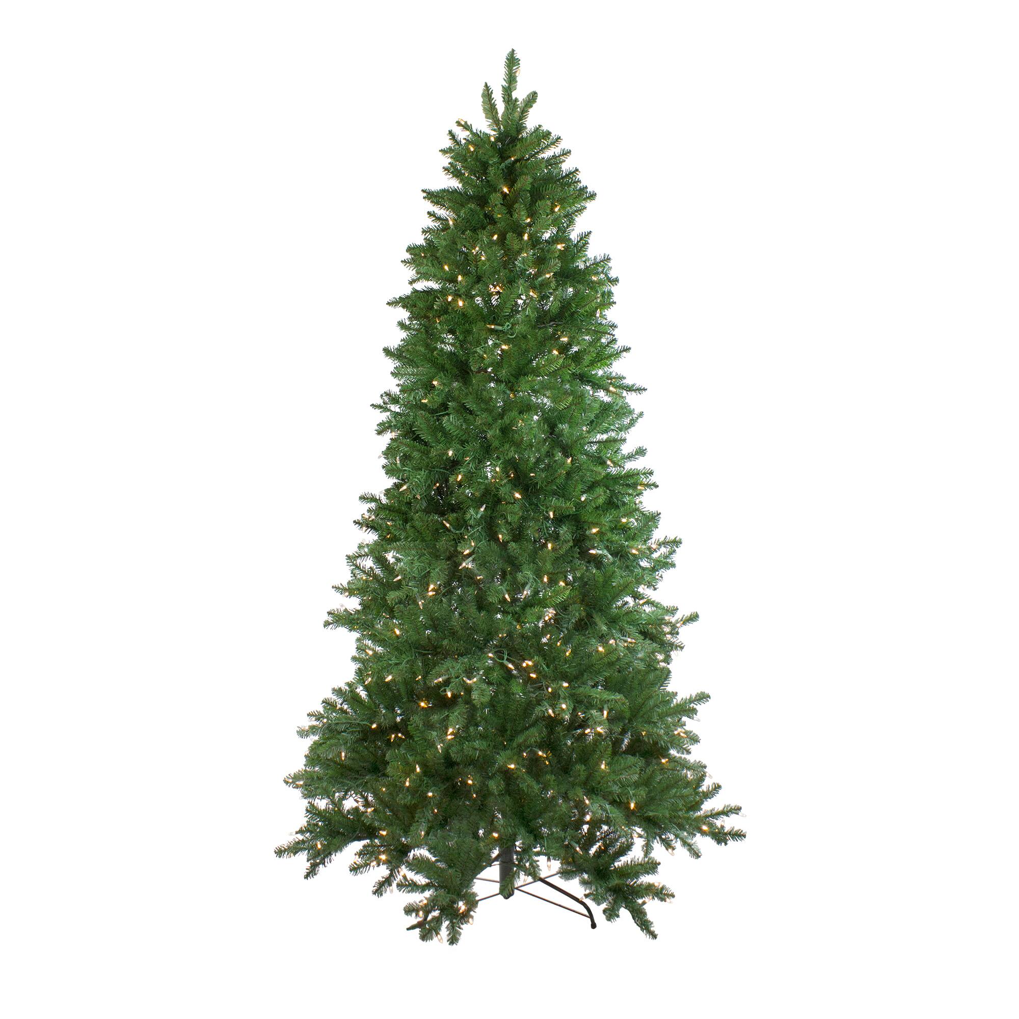 Front. Northlight - 12' Pre-Lit Instant Connect LED Neola Fraser Fir Artificial Christmas Tree - Multicolor Lights - Green.