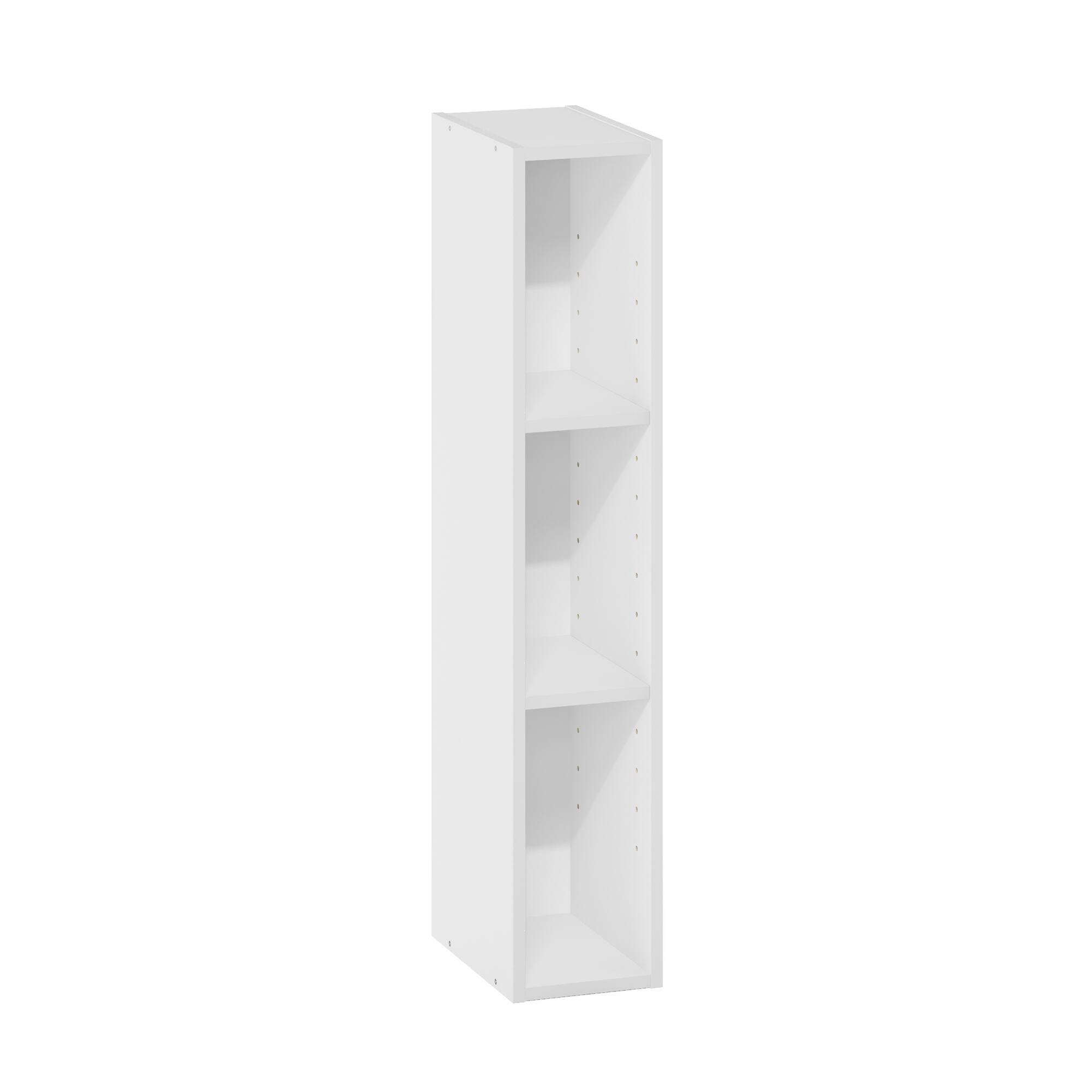 Alt View 6. Furinno - FULDA Book Shelf, 3-Tier Narrow Storage Cabinet, Bookcase with 6-In Width Storage Shelf, 9.3 x 5.9 x 31.5 - White.