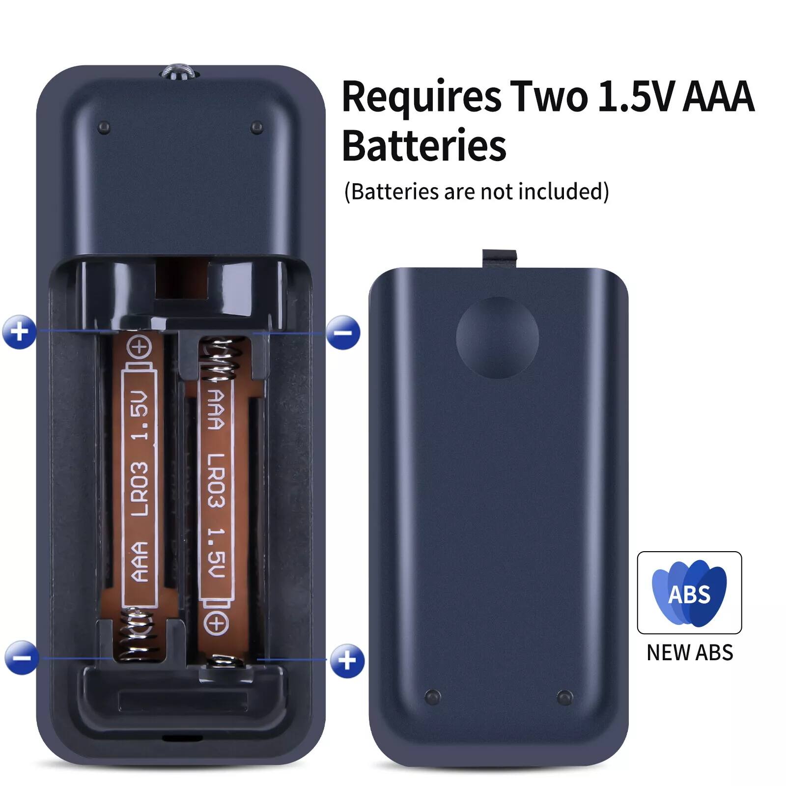 Requires Two 1.5V AAA Batteries  
(Batteries are not included)  

ABS  
NEW ABS