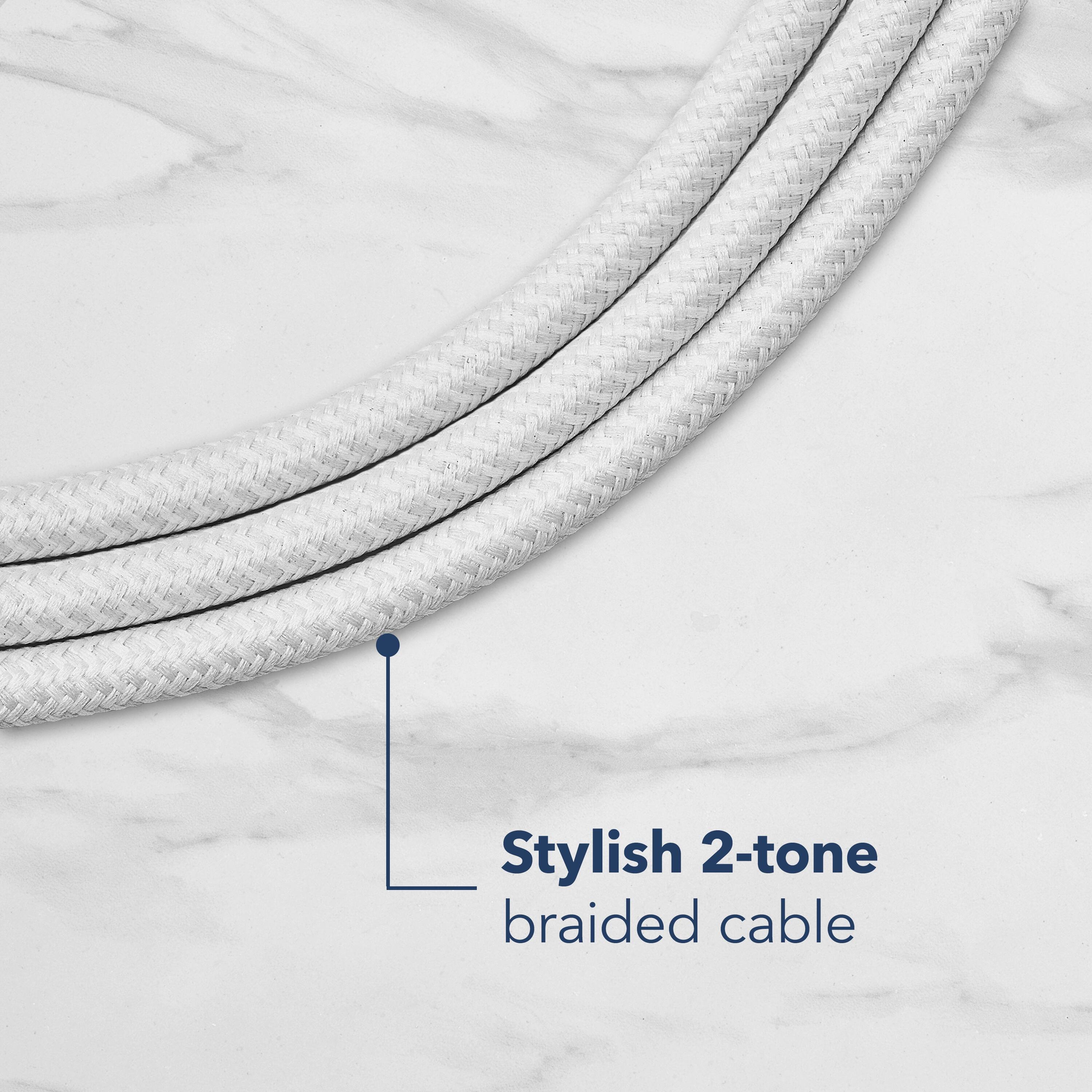 Stylish 2-tone braided cable