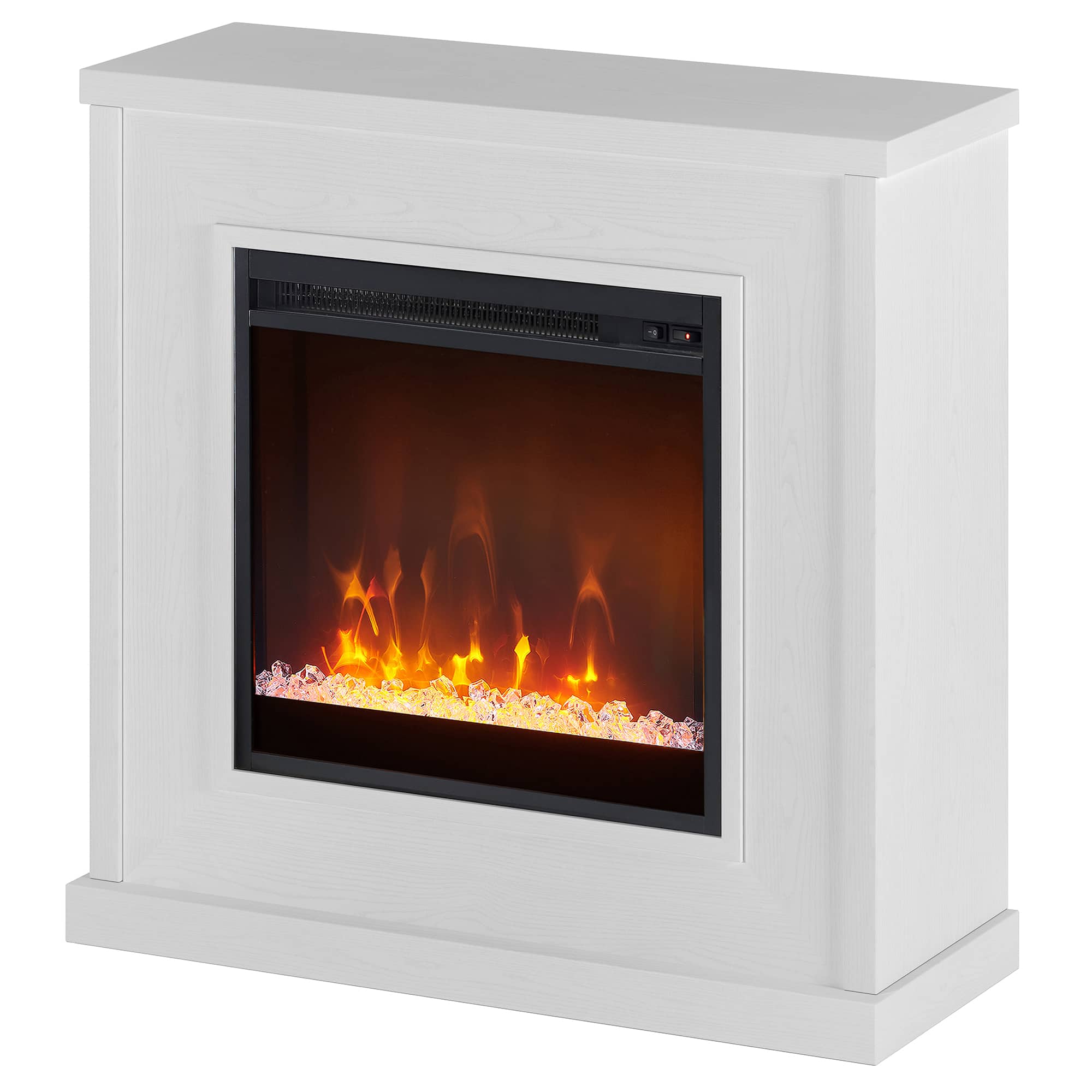 Alt View 14. Camden&Wells - Santos Crystal Fireplace - White.