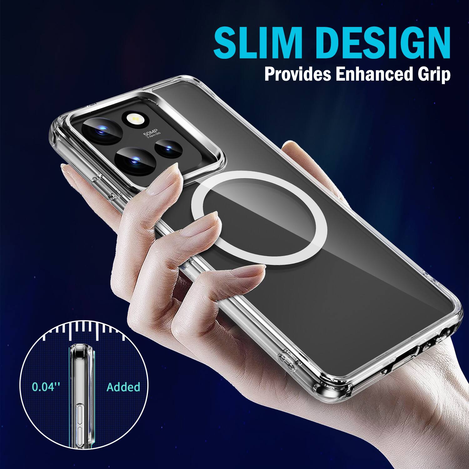 SLIM DESIGN Provides Enhanced Grip

50MP 2:56m-015

0.04" Added