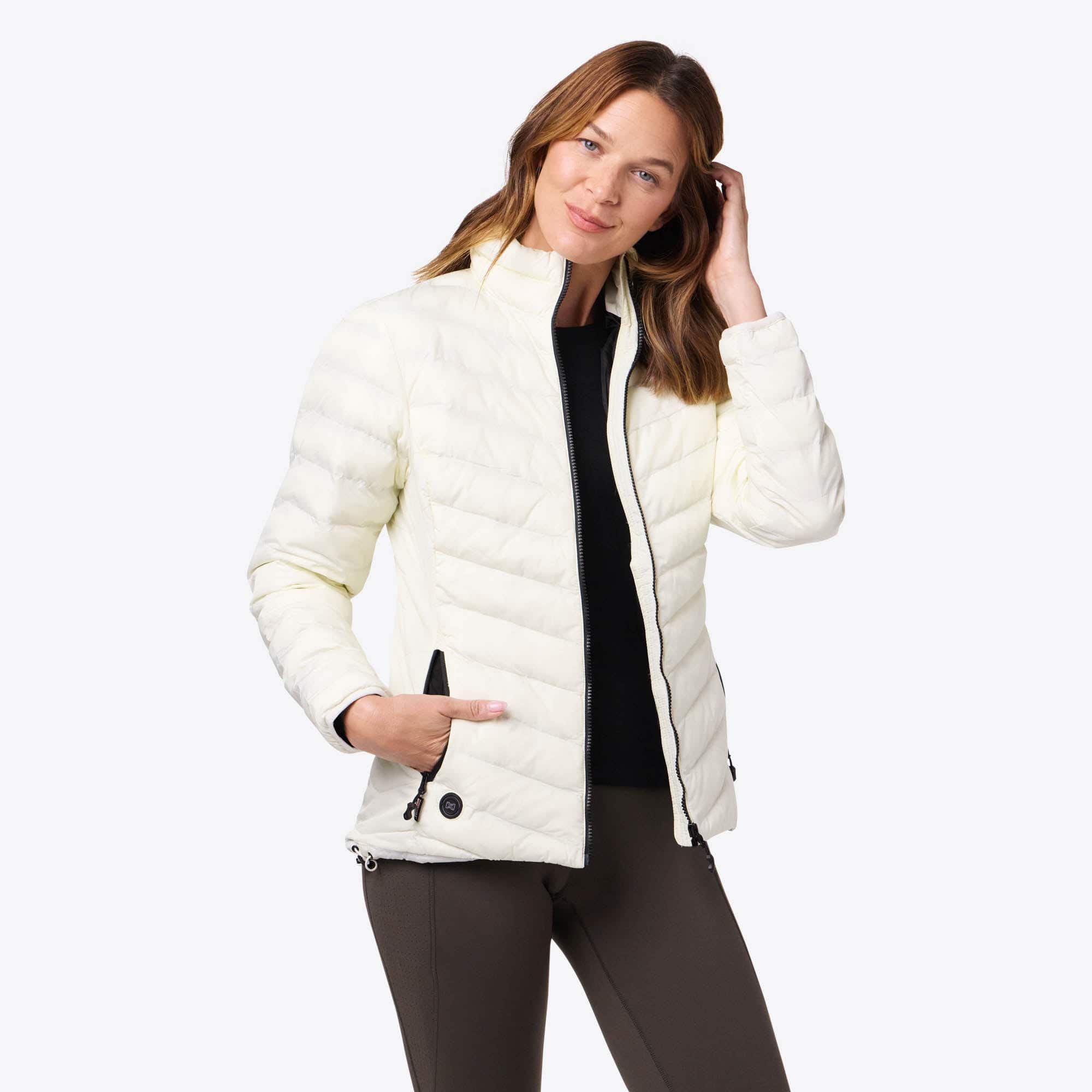 Front. Mobile Warming - Women's Backcountry Xtera Heated Jacket - Cream.