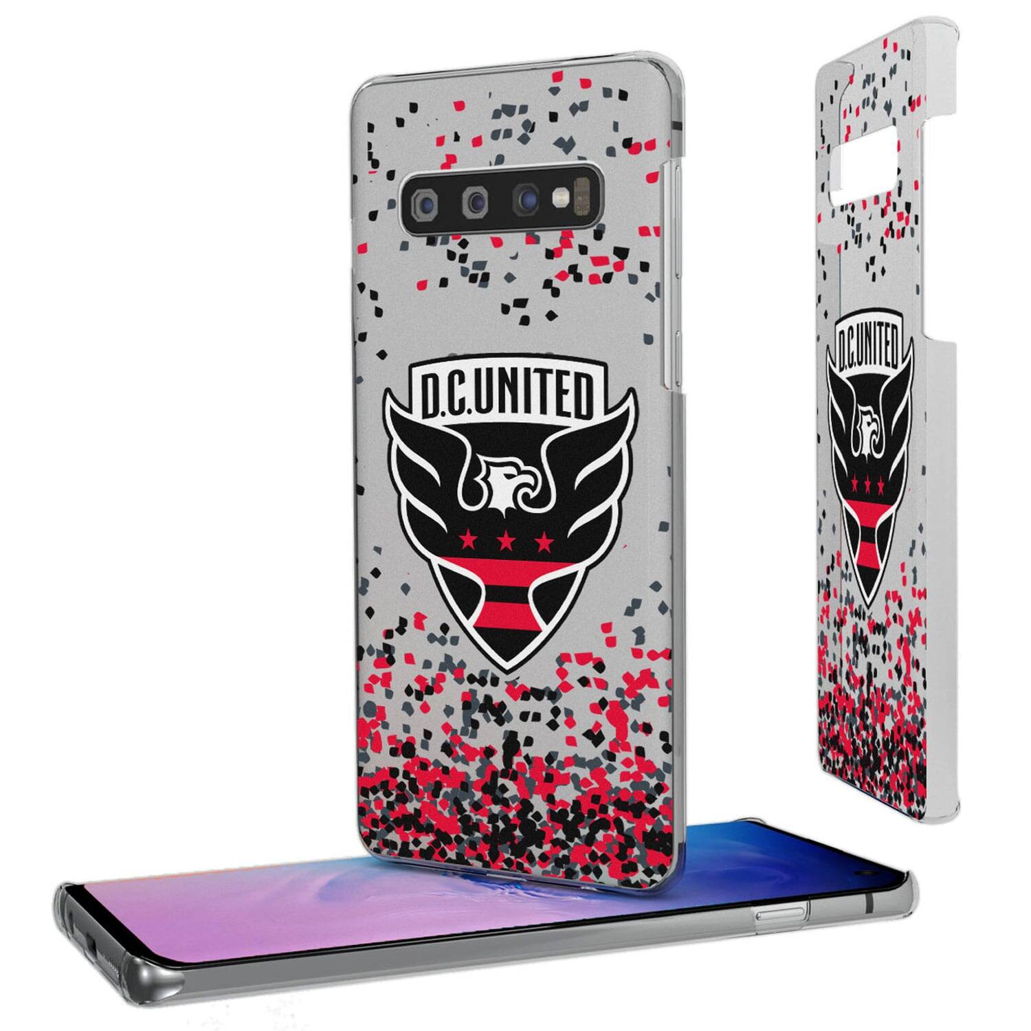 Alt View 2. Keyscaper - D.C. United Galaxy Confetti Clear Case - S21 Plus - Multicolor.