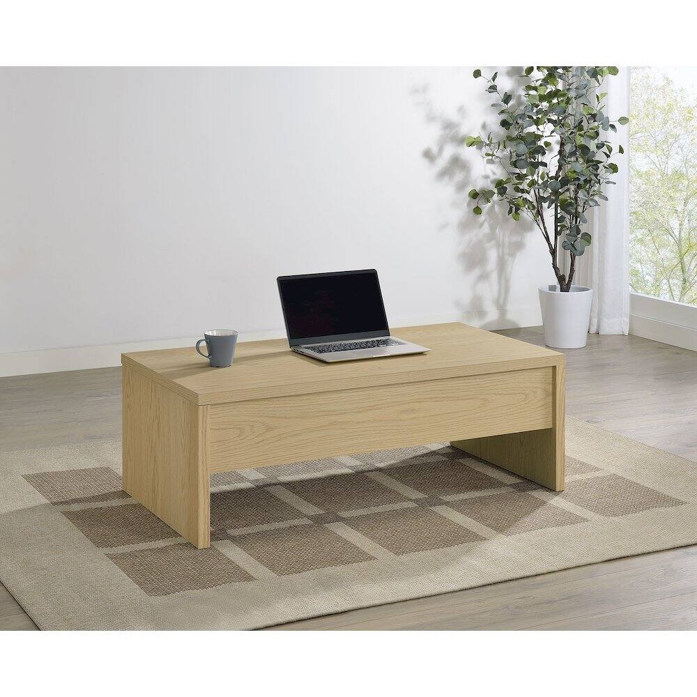 Left. Coaster Co. of America - Canoga Engineered Wood Lift Top Coffee Table Light Oak - Light Oak.