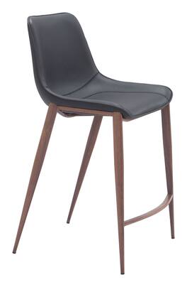Hivvago - Magnus Counter Stool (Set of 2) - Black & Walnut
