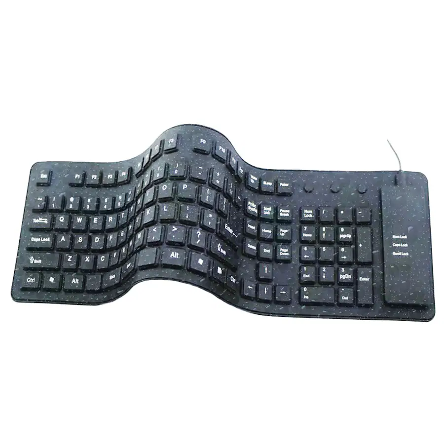 Pc Keyboard Rol Ciao Tech USB Powered Computer Roll up Full Keyboard Black CKBWP01-003 ...